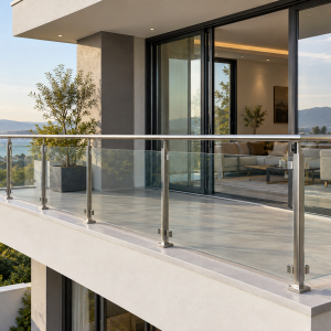 Lan Can Kính Tay Vịn Inox Hiện Đại | CHU Facade